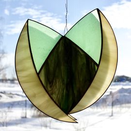 Lampor hängande: Grön lampa